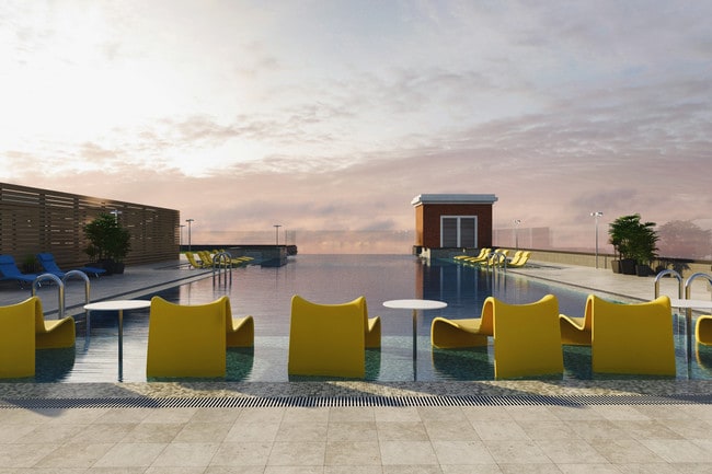 Roof top infinity edge pool