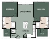 B1 floor plan Prose in the Pines