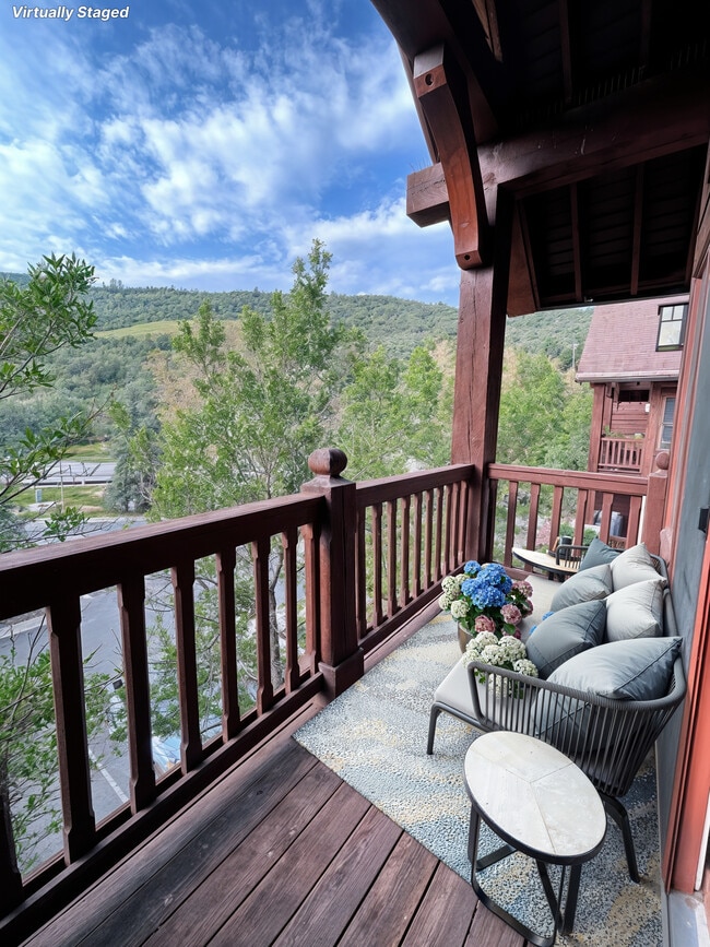 Staged Deck, unit is unfurnished - 998 W Beaver Creek Blvd Unit Lodge at Brookside #301