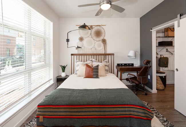 Bedroom with Sliding Barn Door