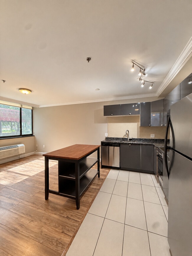 1BR, 1BA - 550SF - Kitchen/Living room