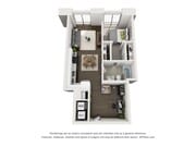 1x1+Den B floor plan Dianne