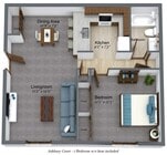 1 Bedroom WITHOUT Heat Included in Rent