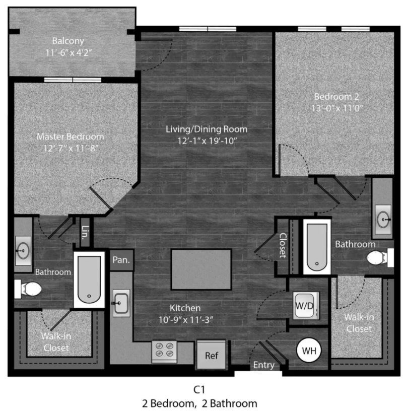 Floor Plan - Twain - 2Bed