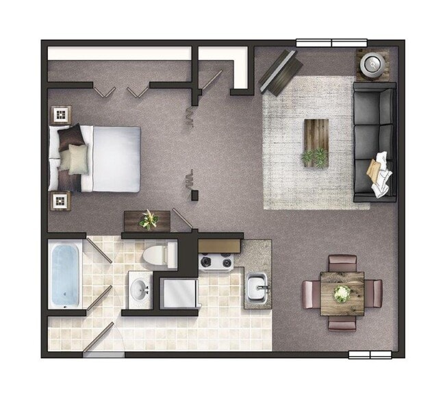 1BR Floor Plan
