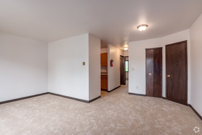 2BR, 1BA - 766SF - Living Room - Sunset Apartments