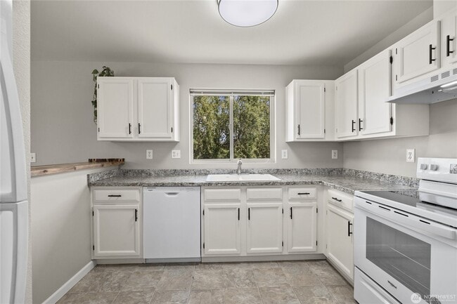 Bright, modern kitchen overlooking green space - 502 E River Ave Unit A