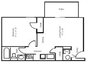 Cedar - 1 Bedroom, 1 Bath
