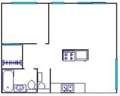1BR/1BA