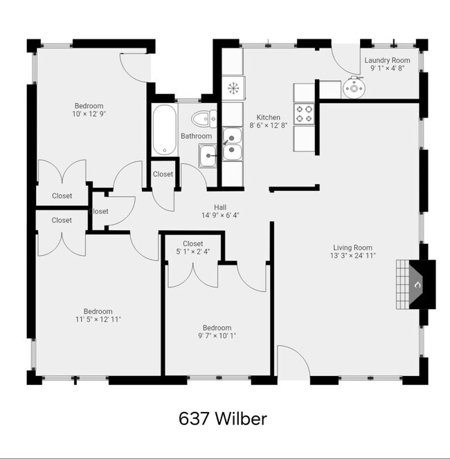 Photo - Beautiful 3 Bed 1 Bath House With Double Garage Available Now!