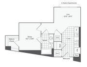 Studio with Den - B Floorplan