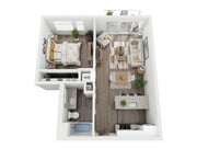 1 Bed / 1 Bath - 631 SF