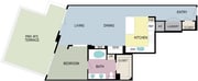 1C floor plan Broadstone Miracle Mile