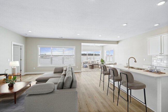 Living Room, Kitchen and Sunroom