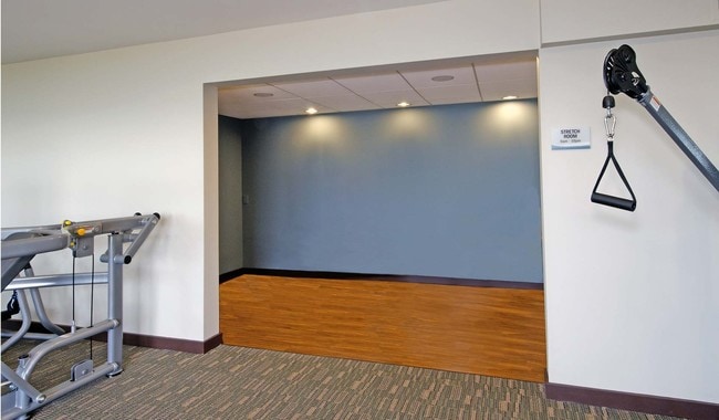 Post-workout stretching room