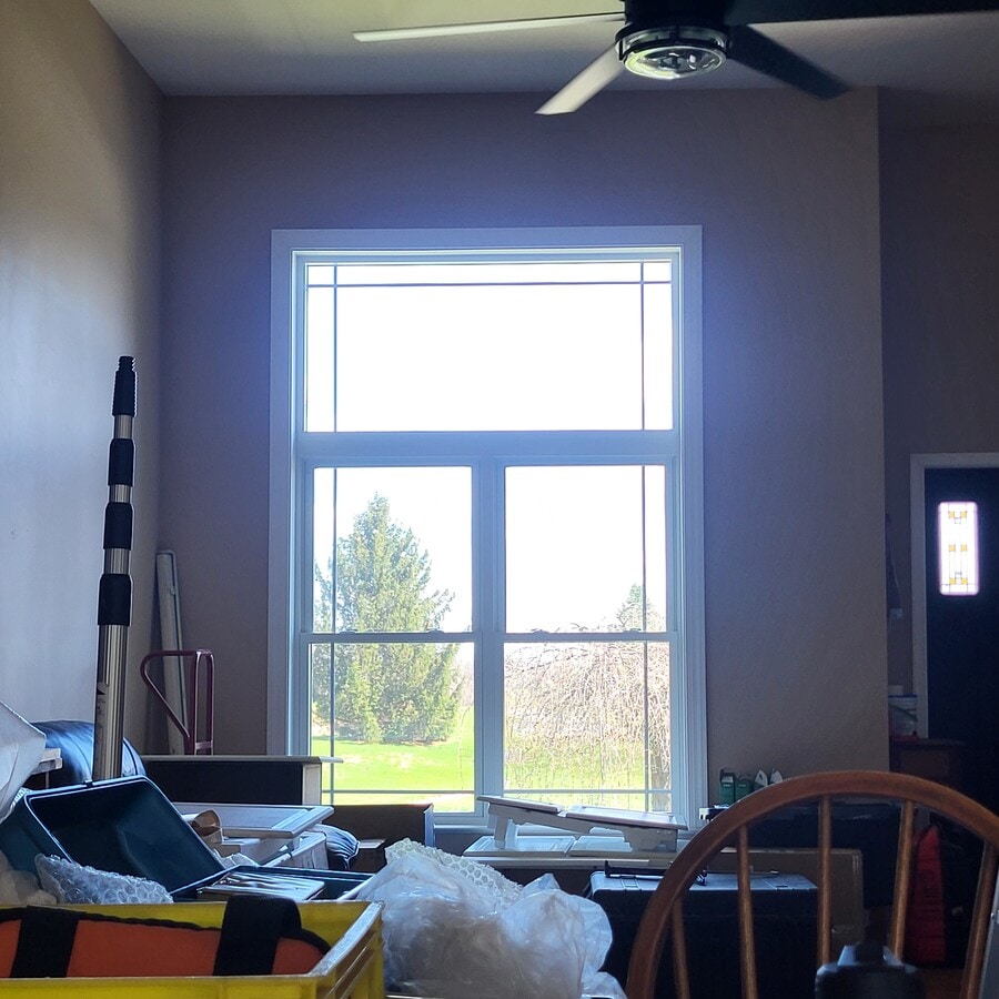 Excuse the mess, just had to show this amazing new window! It really lights up the room. Nice view t - 145 Julia Ln