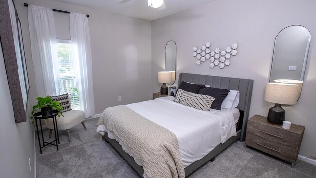 Unwind in style and comfort in our inviting bedrooms, where soft plush carpeting and a soothing ceiling fan create the perfect ambiance for relaxation!