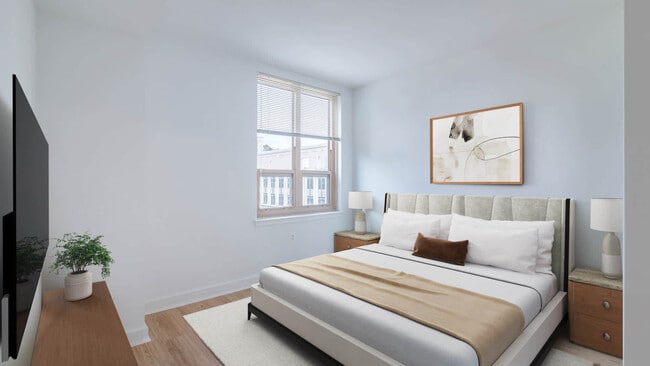 Bedroom with Hard Surface Flooring - Liberty Tower