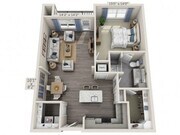 Floor plans are artist’s rendering. All dimensions are approximate. Actual product and specifications may vary in dimension or detail. Not all features are available in every apartment. Prices and availability are subject to change.