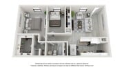 A 3D floor plan rendering of The Element.