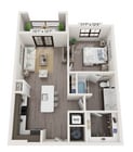 A1A floor plan Lago Apartments