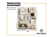 2 bed 2 bath renovated unit