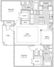 Avana Uptown - Plan 5 - 2 Beds - 2 Baths - 1165 Sq. ft.