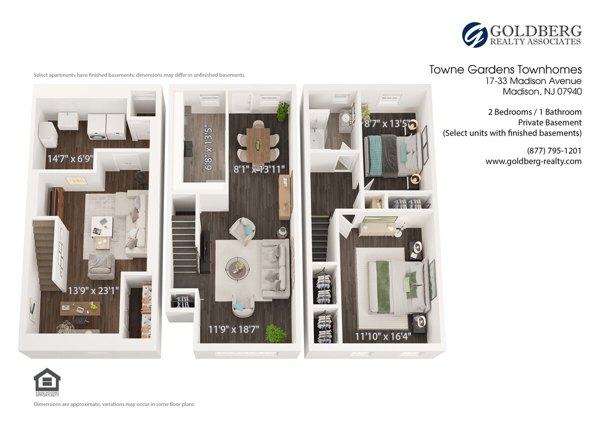 Floor Plan - Two Bedroom-Townhouse