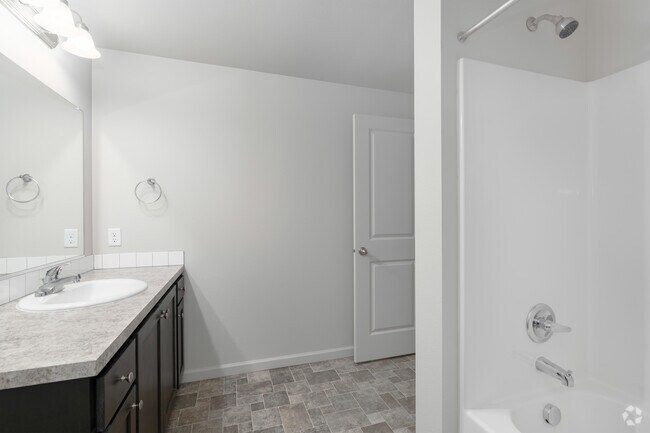 2BR, 2BA - 983SF - Primary Bathroom - Trillium Woods Apartments
