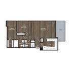 B2 - 745sq ft 2 Bedroom, 2 Bathroom Apartment
