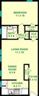 Osprey One Bedroom Floorplan