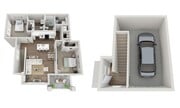 Floor Plan 2J | Seasons at River View | Apartments in Pleasant Prairie, WI