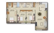3BR/1BA