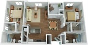 Encanto - Pinehurst - 2 Beds - 2 Baths - 1012 Sq. ft.