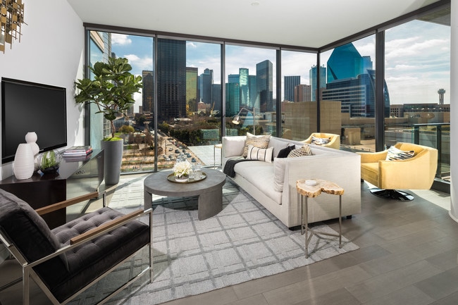Living Area - Residences at Park District Apartments