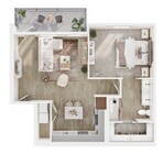 1B floor plan Arcadia