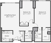 2BR/2BA