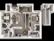 C2C-2x2 with Den floor plan Highland Ridge