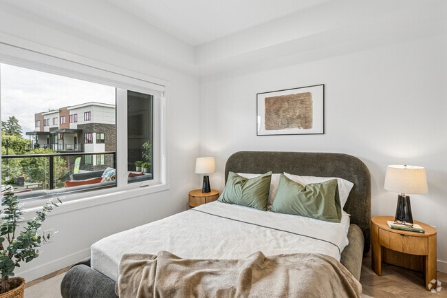 1BR, 1BA - Cedar - 634SF - Bedroom - Edgeway Phase 2