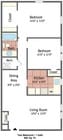 2x1 890 sqft