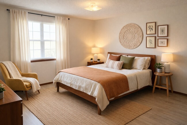 Mariposa Bedroom - La Villa Apartments