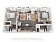 B2 Floorplan at Alpha Mill Apartments