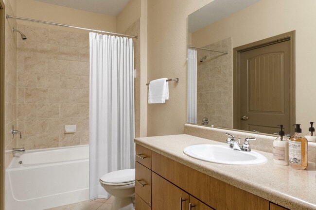Experience relaxation with this well-appointed bathroom, combining style and practicality.
