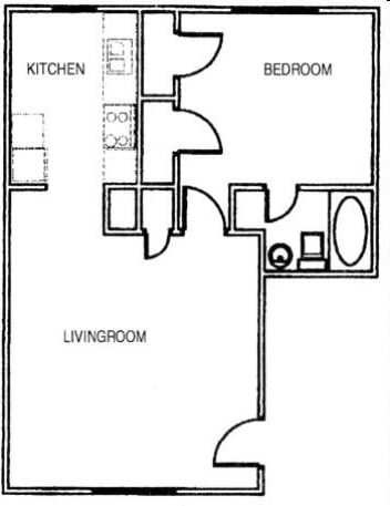 1BR/1BA - One Bedroom Renovated