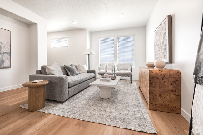 2BR, 2.5BA - 1.600SF - Living Room - Park Valley Townhomes