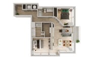 B2 floor plan 400H