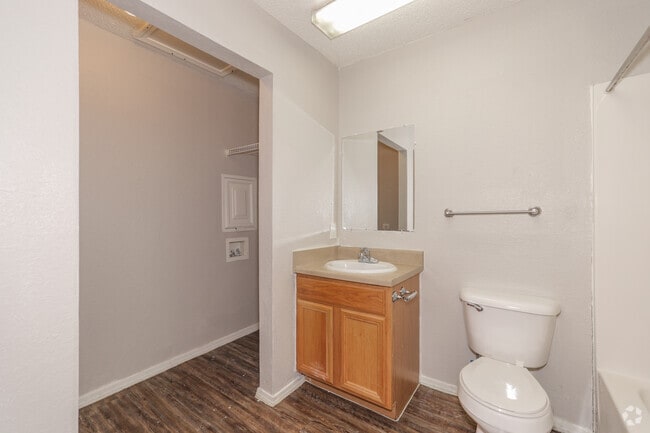 2BR, 2BA - 908SF - First Bathroom and Laundry Room