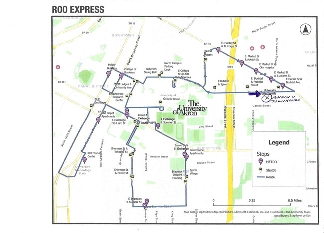 ROO Express Bus Route