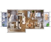 B4 with Primary Balcony and Guest Balcony