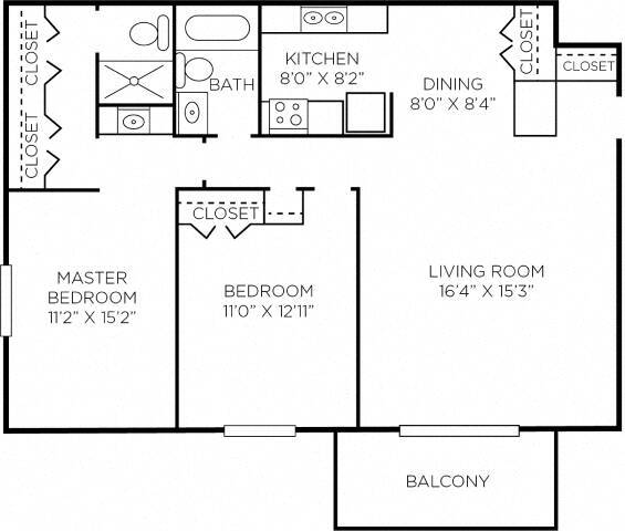 Floor Plan - 2 Bedroom
